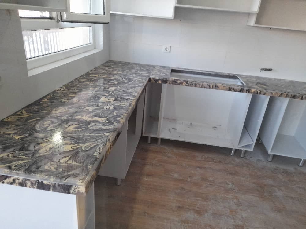 طراحی و اجرای صفحه کابینت کورین و کوارتز برادران هدایتی در جاجرود