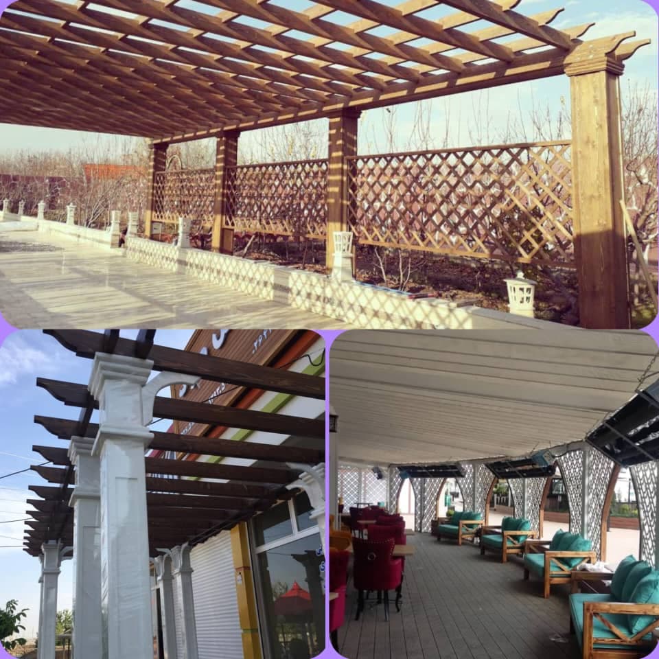 ساخت کلبه و آلاچیق چوبی آرتن وود در کردان کرج