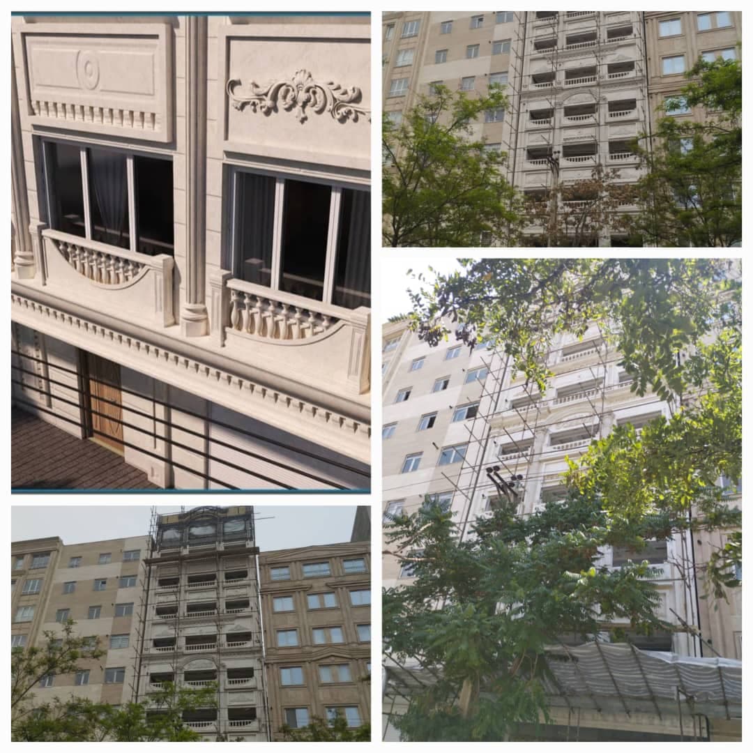 طراحی و اجرا نمای ساختمان قربان زاده در تبریز