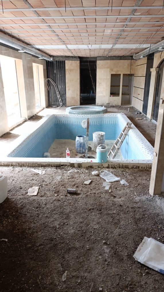 صفر تا صد نصب اجرای سرامیک استخر جکوزی باقری راد در توس مشهد