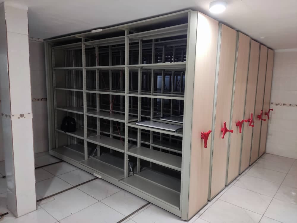 طراحی و تولید کمد بایگانی ریلی و متحرک آسیا بایگان سانا در غرب تهران