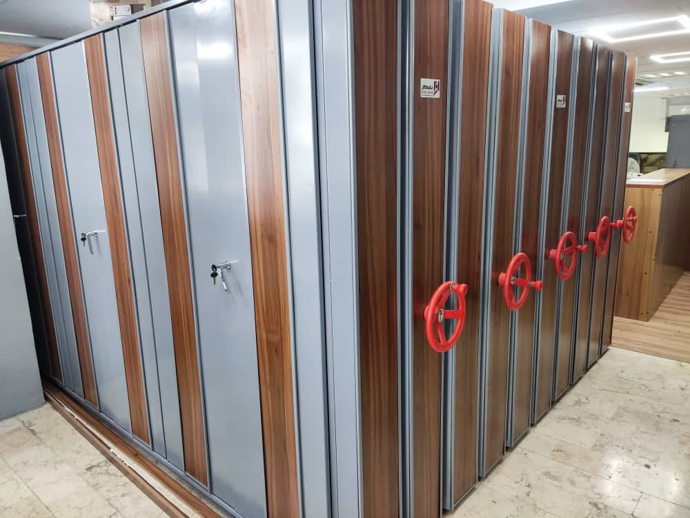 طراحی و تولید کمد بایگانی ریلی و متحرک آسیا بایگان سانا در غرب تهران