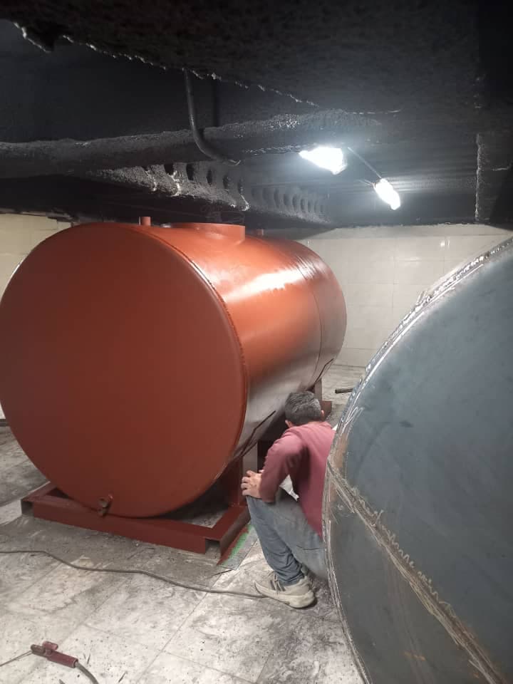 ساخت مخزن آب و گازوئیل در محل سبلان صنعت خلیلی در اردبیل