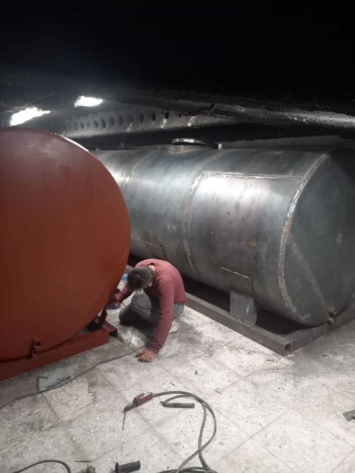 ساخت مخزن آب و گازوئیل در محل سبلان صنعت خلیلی در اردبیل