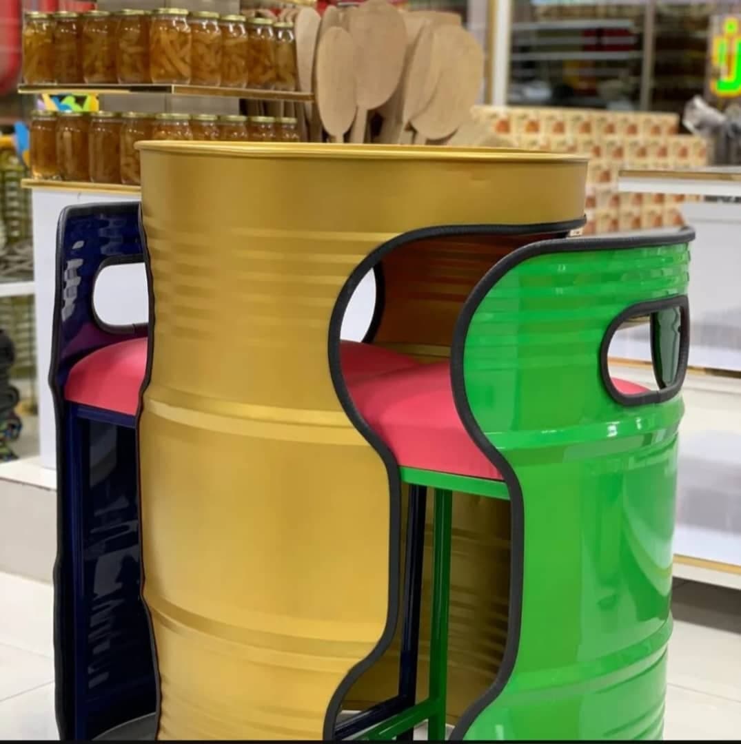 ساخت صندلی بشکه ای فلزی دکور اهورا در امام زاده هاشم رشت