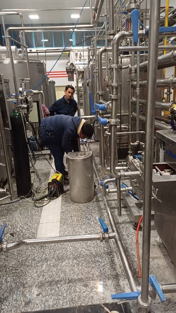تولید نصب ماشین آلات صنایع غذایی لبنی استیل صنعت پاسارگاد در اردبیل