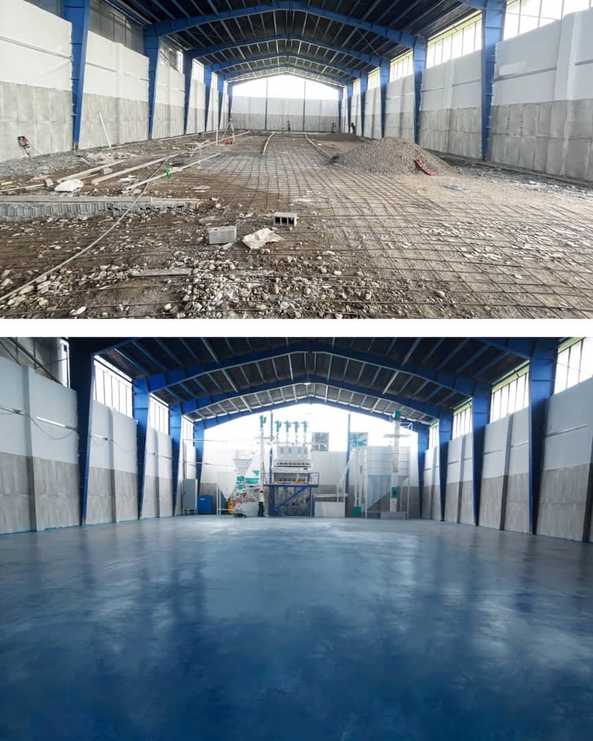 اجرای کفسازی با ماله پروانه گروه پیمانکاری ثقفی در کرمان