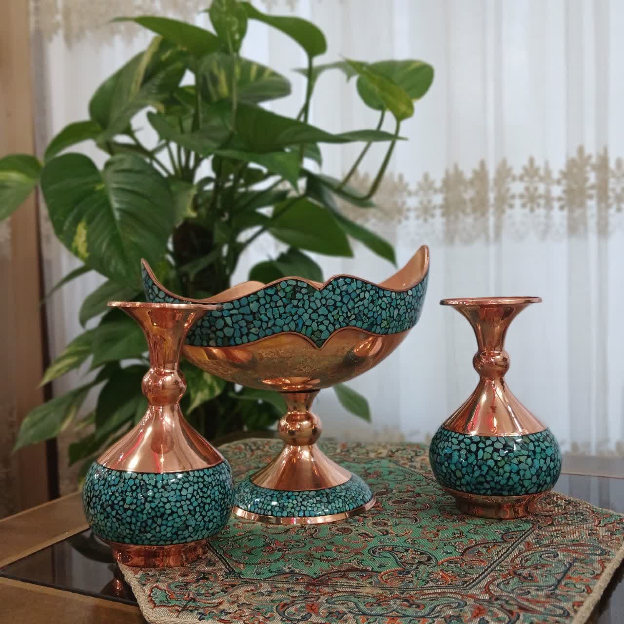 ساخت و فروش ظروف فیروزه کوبی بابایی در اصفهان