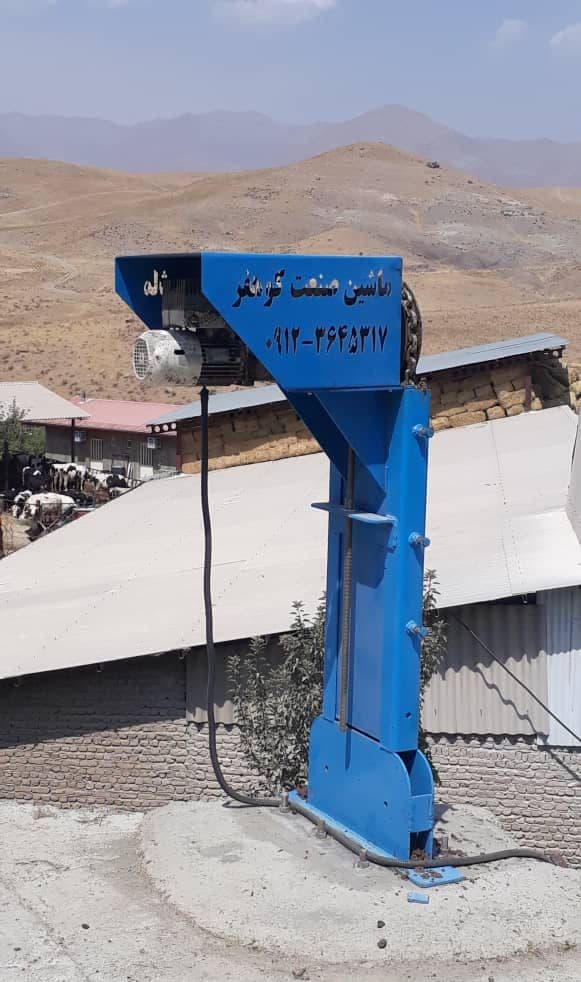 ساخت دستگاه اسکریپر زنجیری کود جمع کن گاوداری کوهفر قزوین