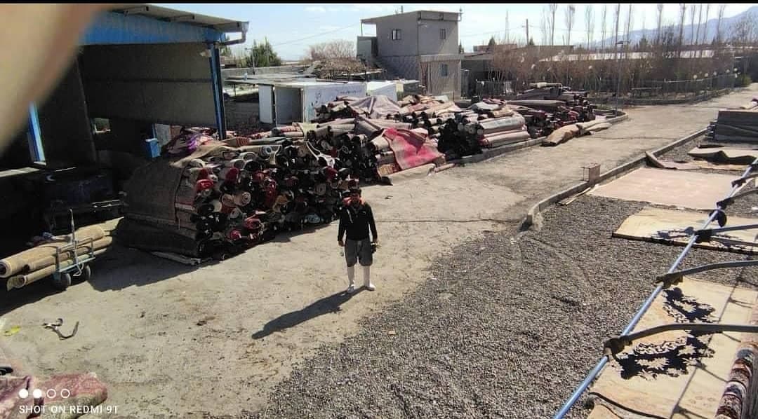 قالی شویی مهاجر در کرمان