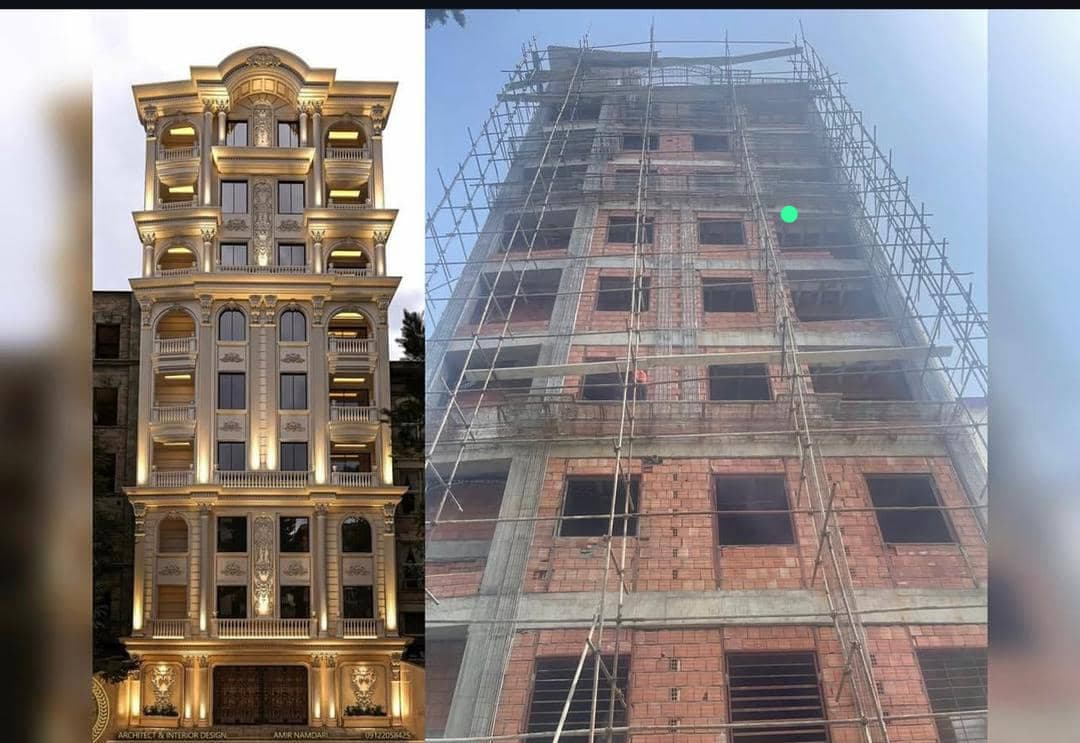 طراحی و اجرای نمای رومی و مدرن اصان لو در نوشهر