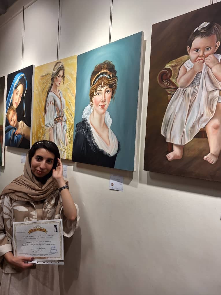 اجرا نقاشی رنگ روغن مهسا مطیعی در اصفهان