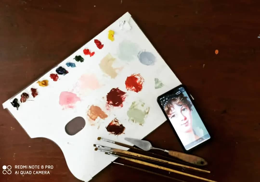 اجرا نقاشی رنگ روغن مهسا مطیعی در اصفهان