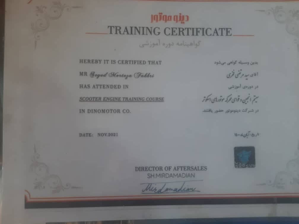 فروش قطعات و تعمیر موتورسیکلت اصفهان انژکتور فخری در اصفهان