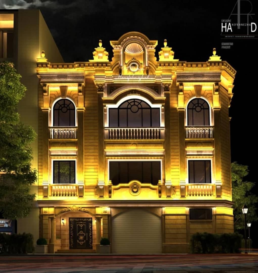 طراحی و اجرای نمای ساختمان حمید حنیفه نژاد در تبریز