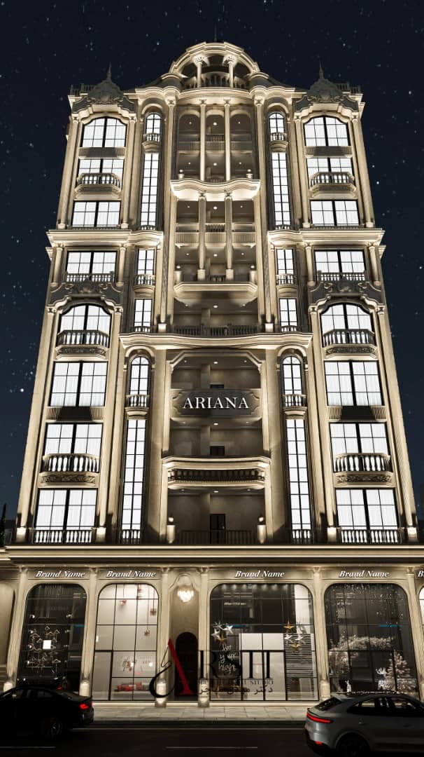 سنگکاری رومی ساختمان رضا کلبه نما در اردبیل