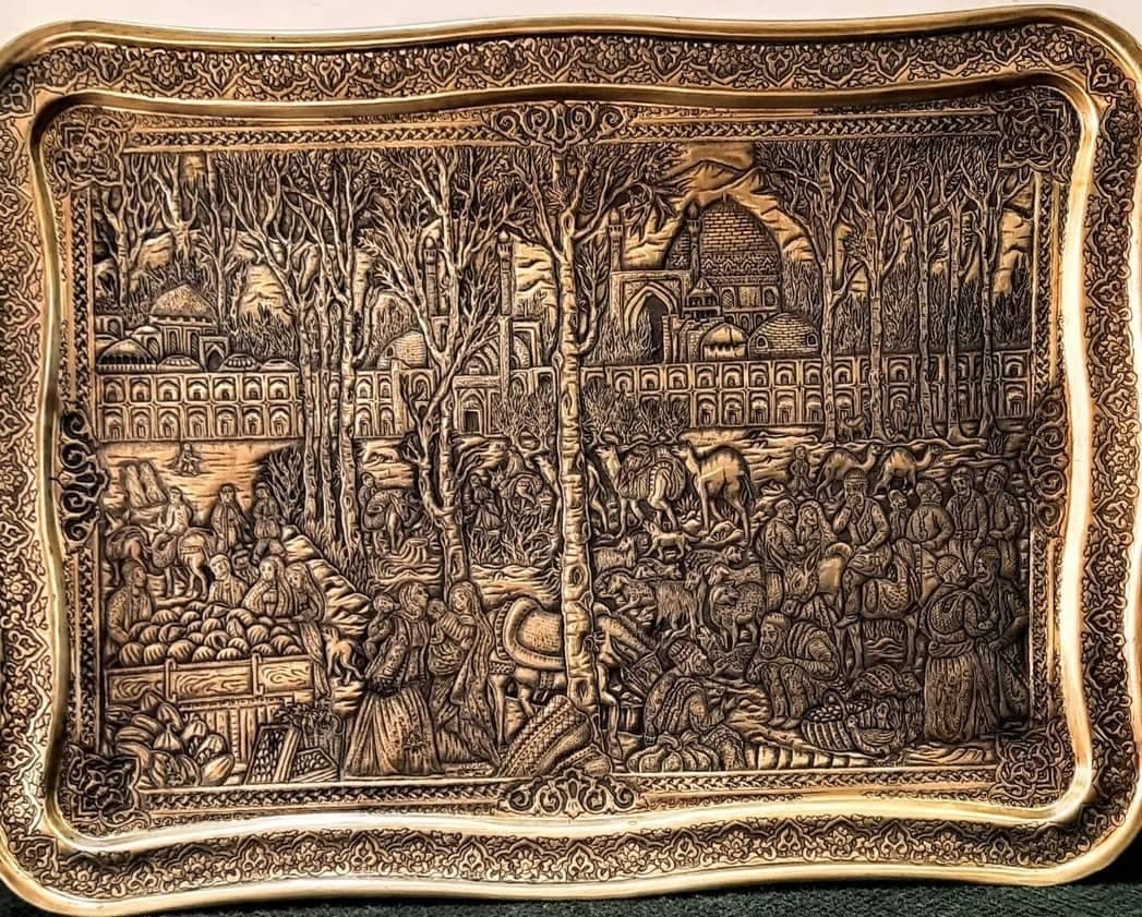 تولید و فروش صنایع دستی قلم زنی کارگاه نیل قلم در تهران