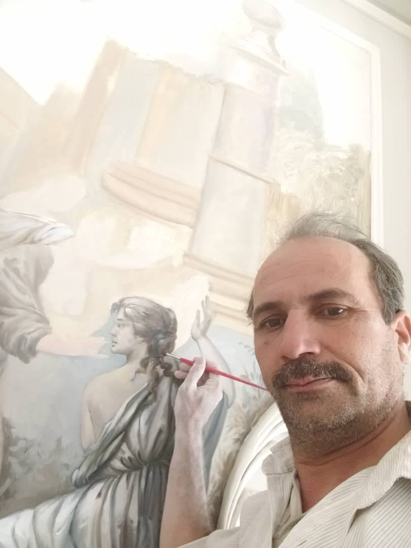 نقاشی ساختمان طاهرنیا در یزد