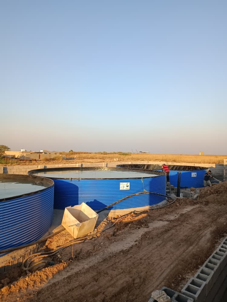 فروش نصب استخر پیش ساخته ژئوممبران بهاران کشت صنعت آبیار در اردبیل