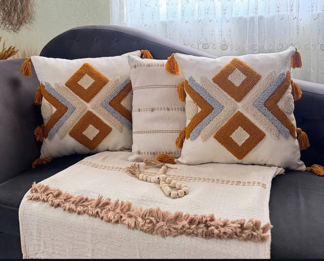 فروش آنلاین کوسن و شال مبل دستدوز یکتا بردبار در انزلی