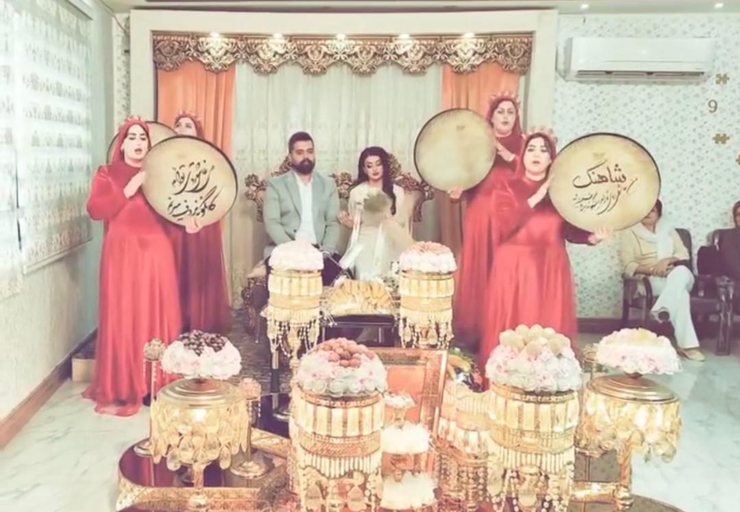 گروه ساقدوشی و دف نوازی شاهنگ در سنگر