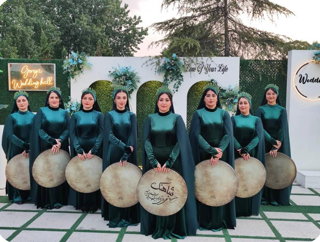 گروه ساقدوشی و دف نوازی شاهنگ در سنگر