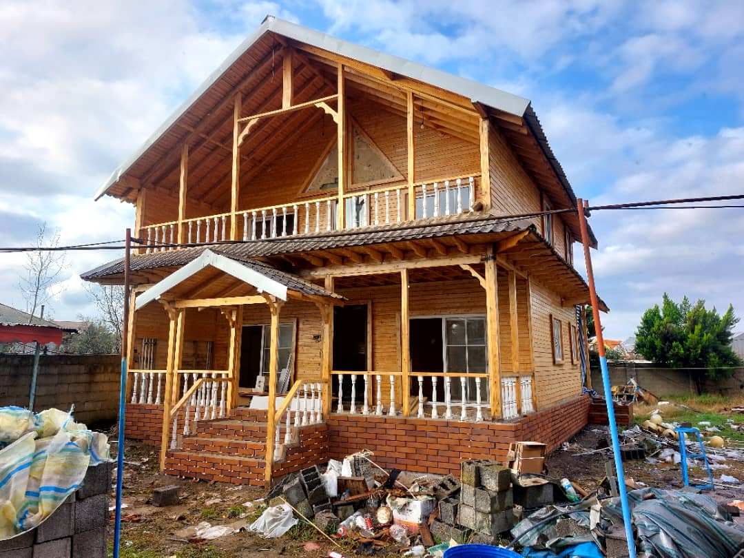 ساخت ویلای چوبی کومه سازان شهر باران در رشت