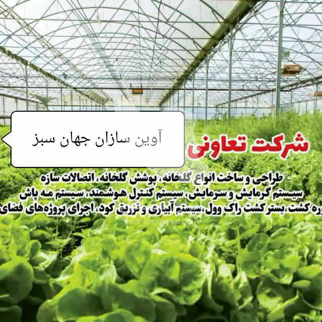 ساخت و فروش تجهیزات گلخانه آوین سازان جهان سبز در کرمان
