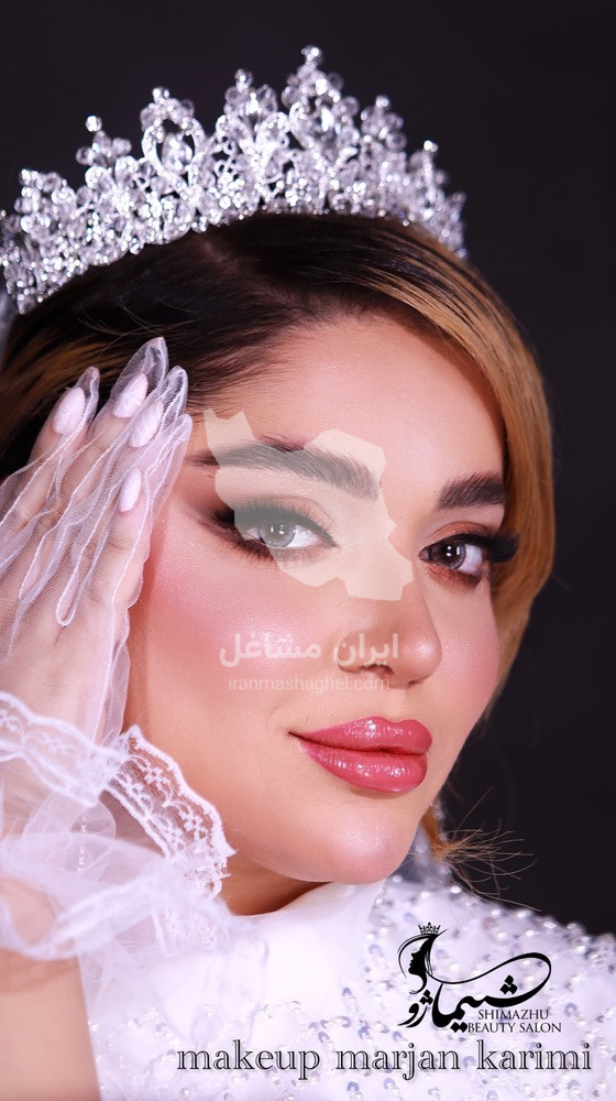 خدمات تخصصی میکاپ عروس شیما ژو در ساری
