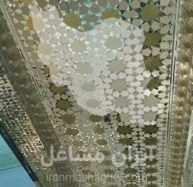 فروش آینه یک میل سفید نقره ای رستمی در اصفهان