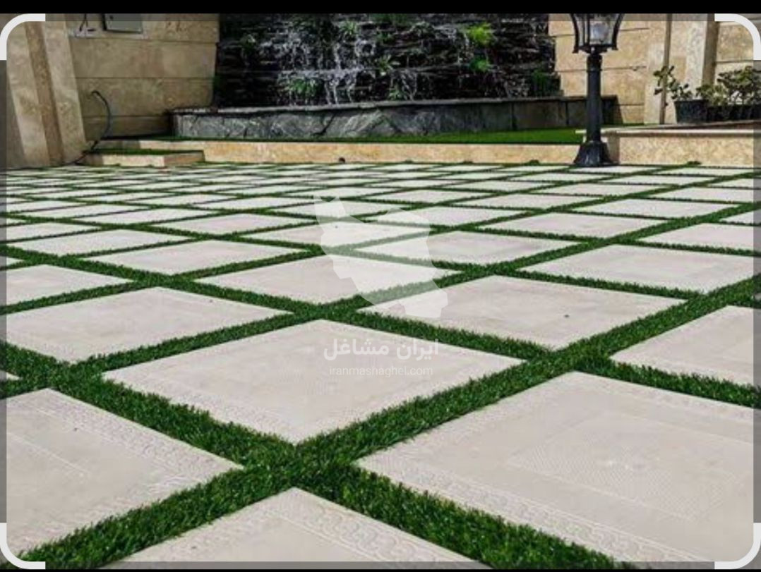 موزاییک سازی دور باغچه ای ابدالی در کرمانشاه