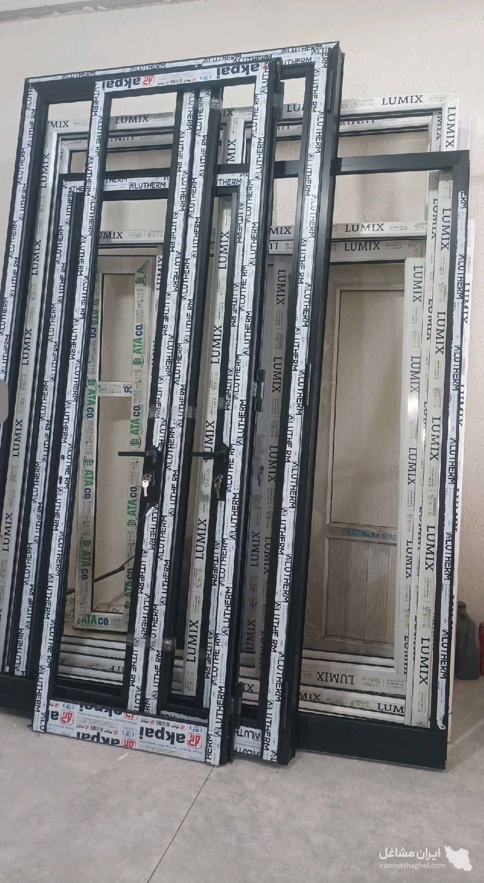 تولید درب و پنجره دوجداره upvc ترمال بریک ارس باران در تبریز
