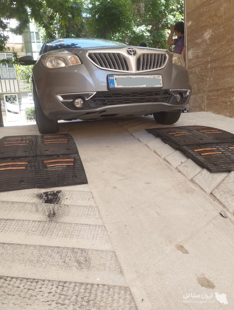 اصلاح شیب رمپ پارکینگ سایان در کرج
