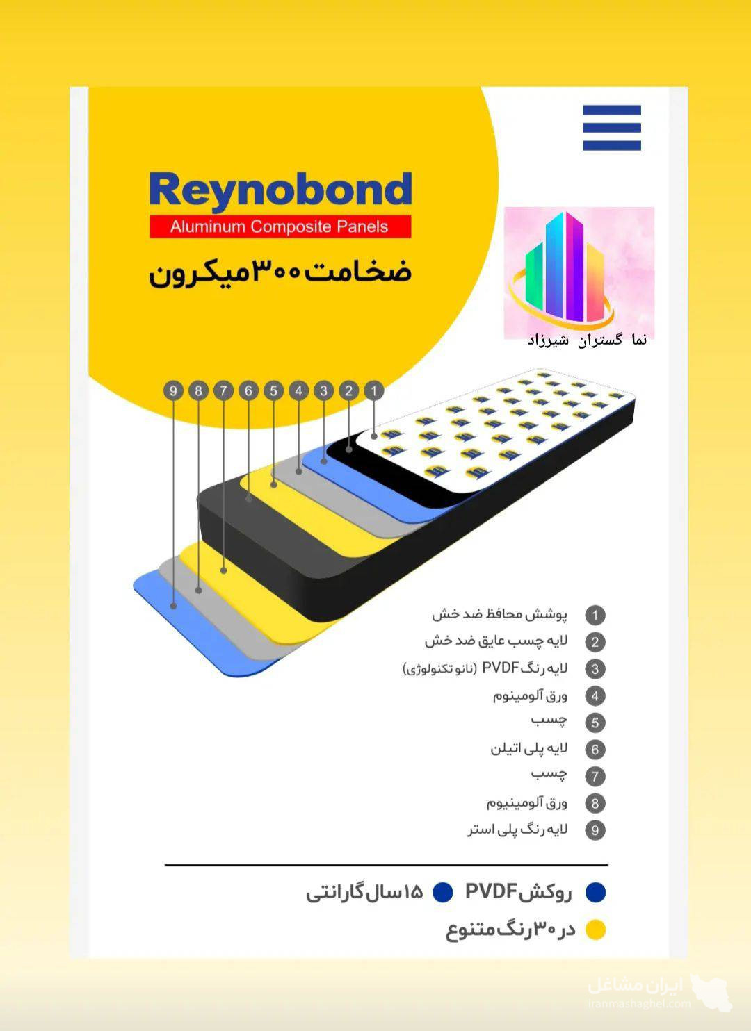 نمایندگی فروش و اجرای ورق فلاشینگ کامپوزیت نماگستران شیرزاد در بهارستان اصفهان