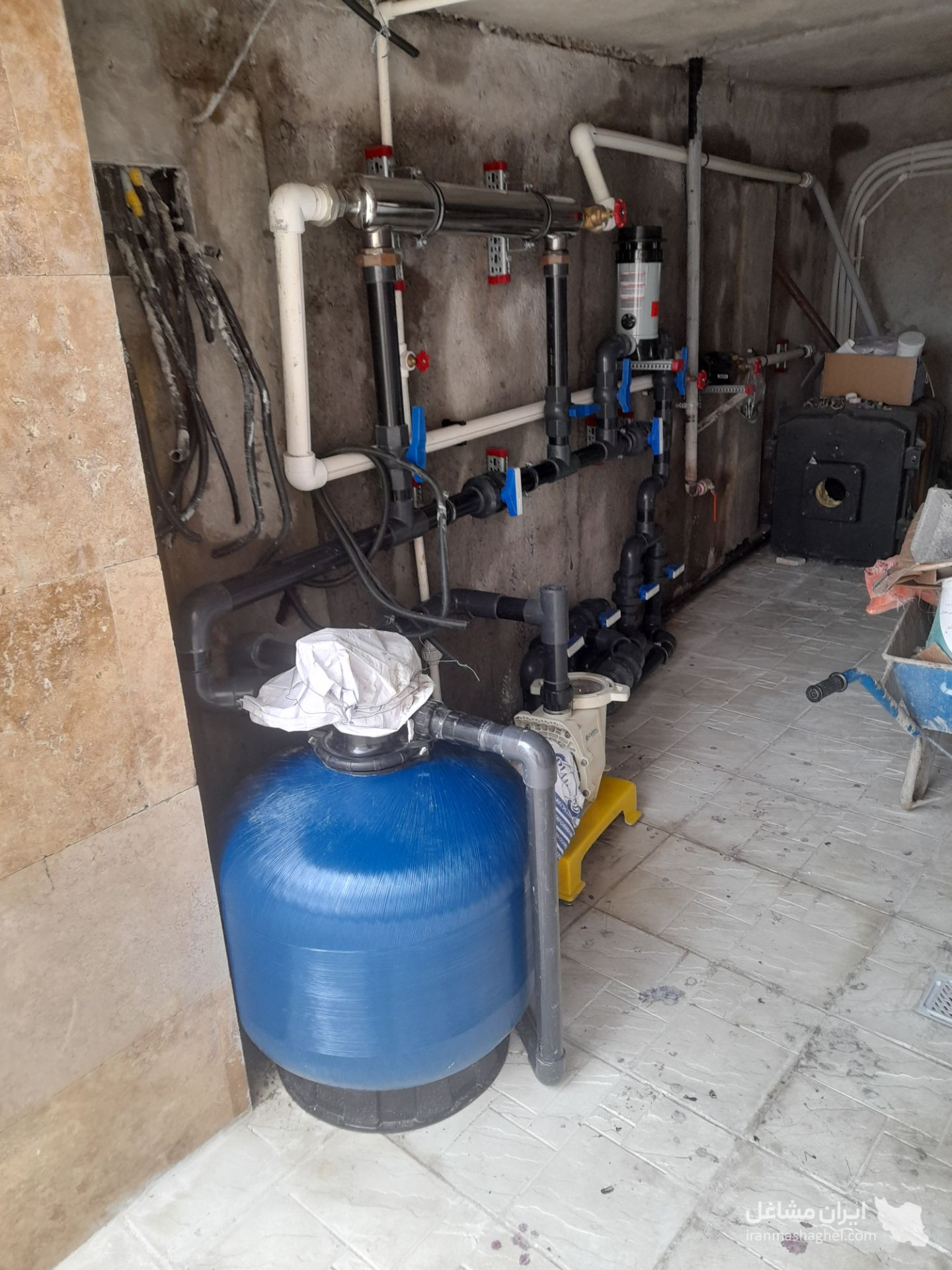 تاسیسات استخر و موتورخانه مهدیزاده در رشت