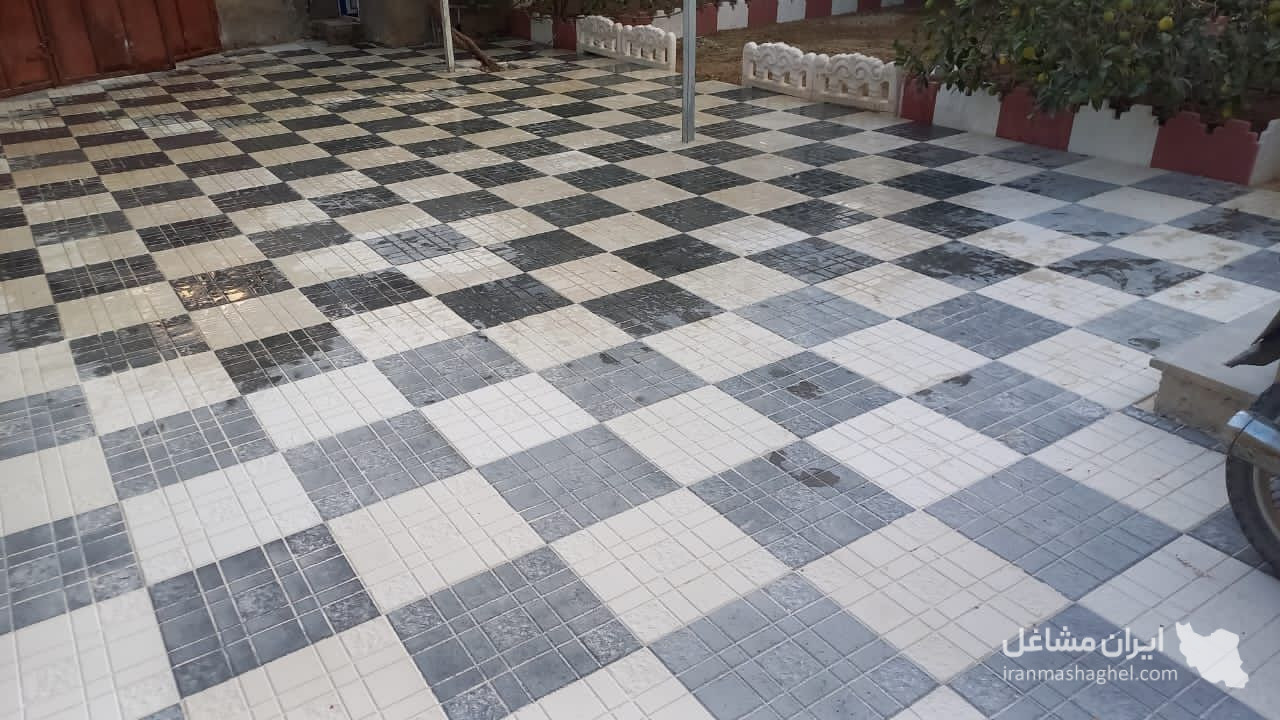 کارگاه تولید موزاییک پلیمری و پرسی راک در شیراز