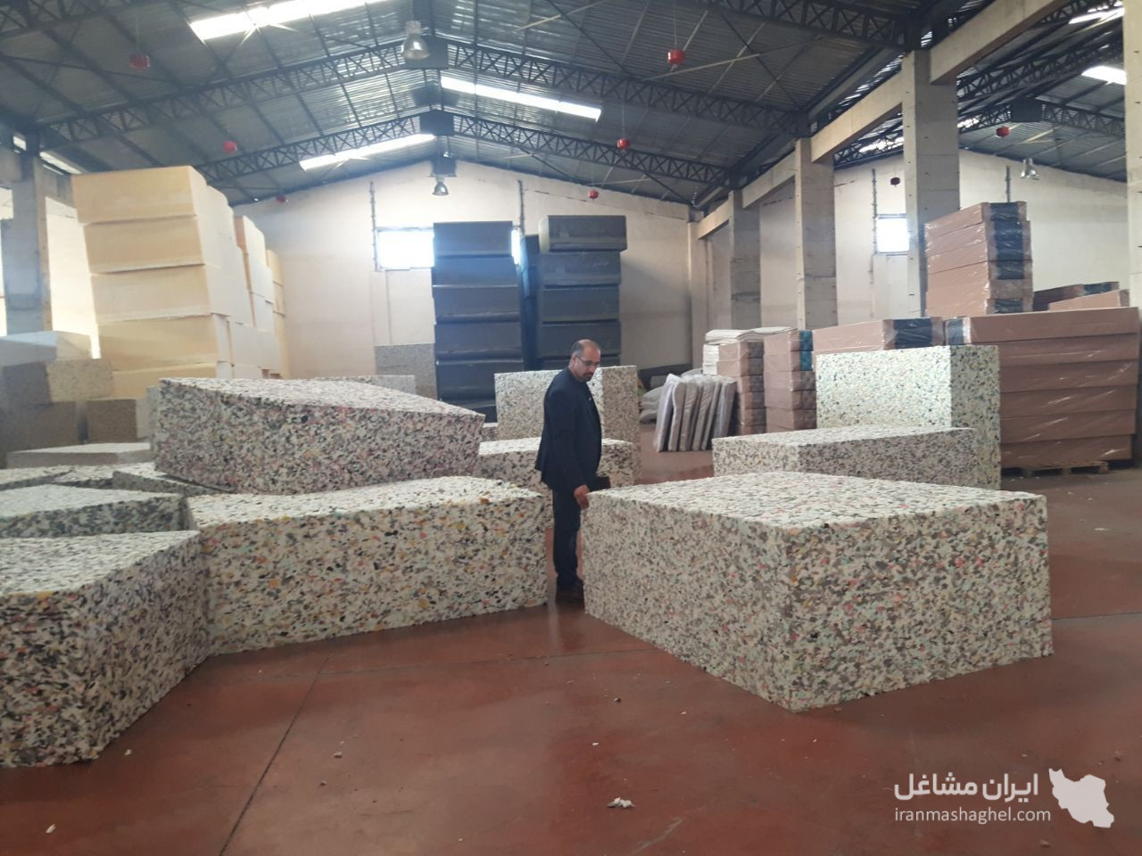 ساخت و راه اندازی خط تولید ریباند شرکت آسمان فوم در تهران