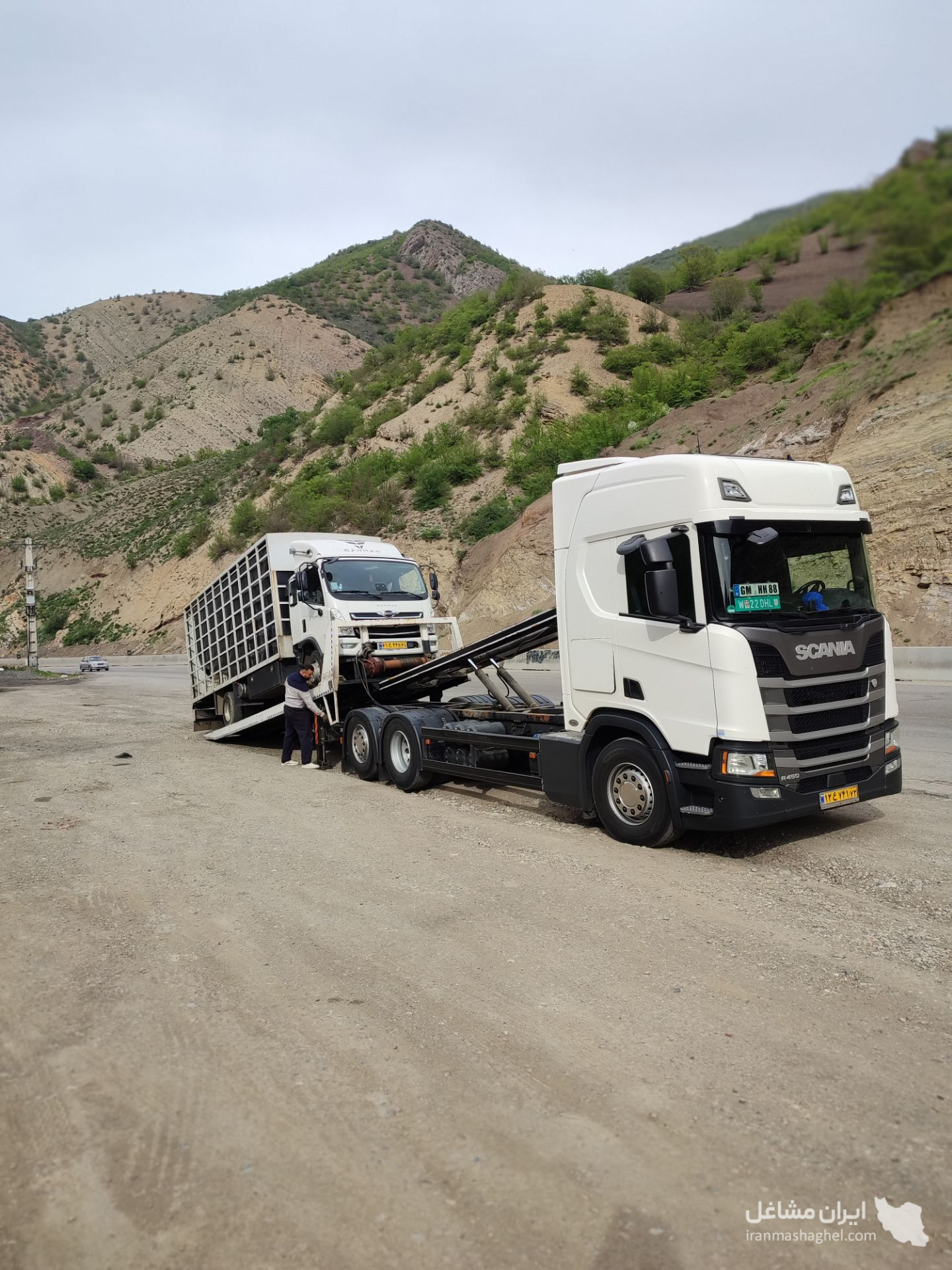 امداد خودرو و کفی خودروبر قدمی در گدوک سوادکوه