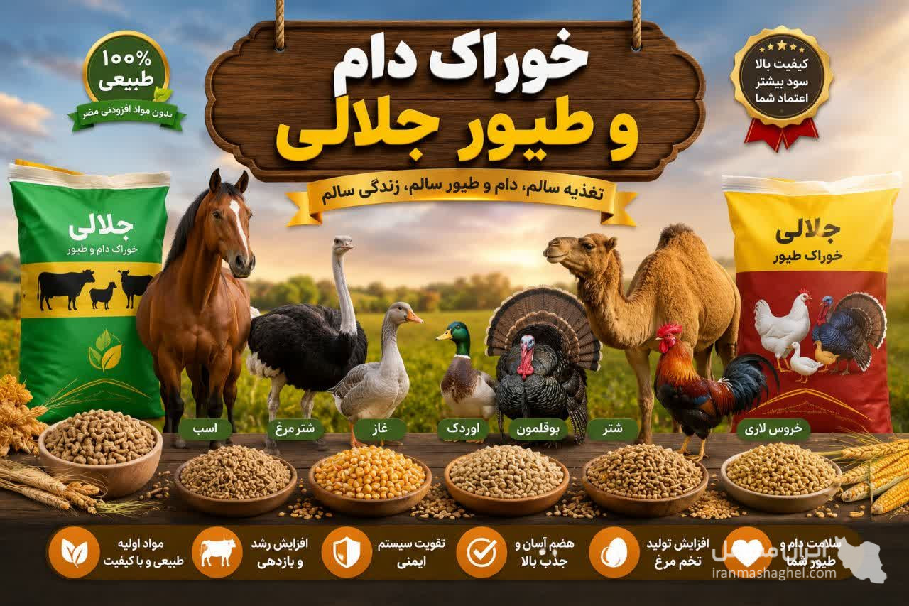تولید و پخش خوراک دام و طیور جلالی جاده نجف آباد به اصفهان