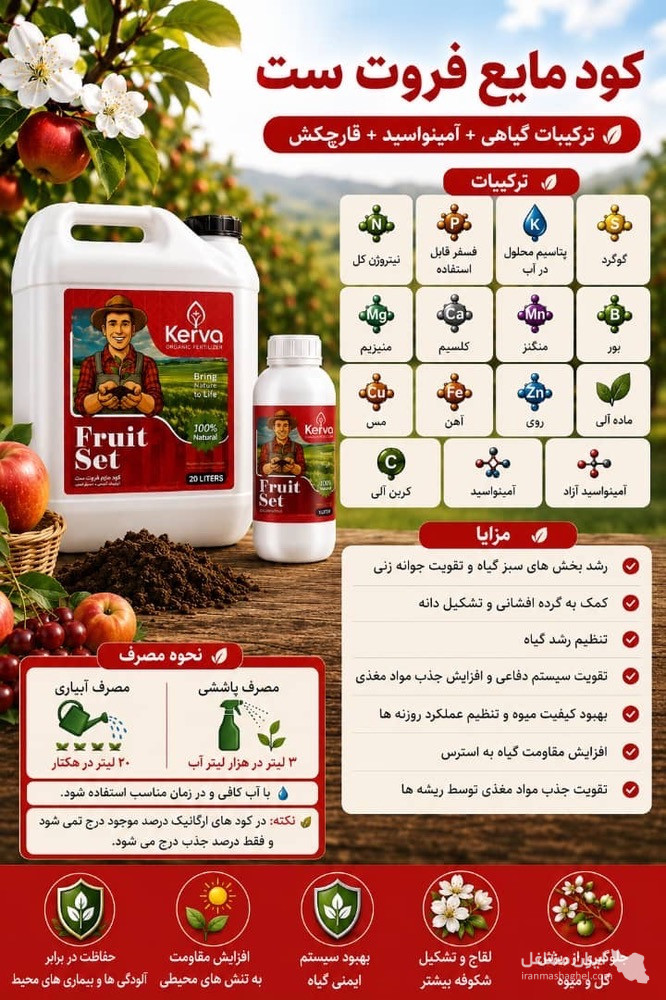 نمایندگی فروش کود کامل کروا و کود ارگانیک سبوسیب بهرامیان در قزوین