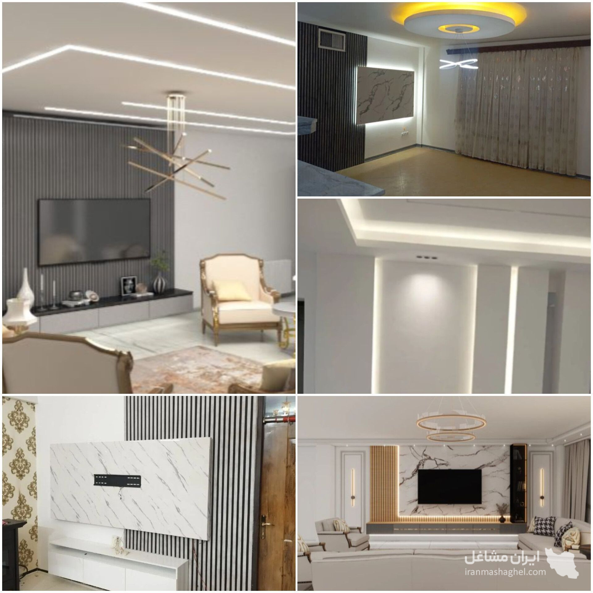 طراحی و اجرای کناف و دکوراسیون داخلی نامدار در کرمان