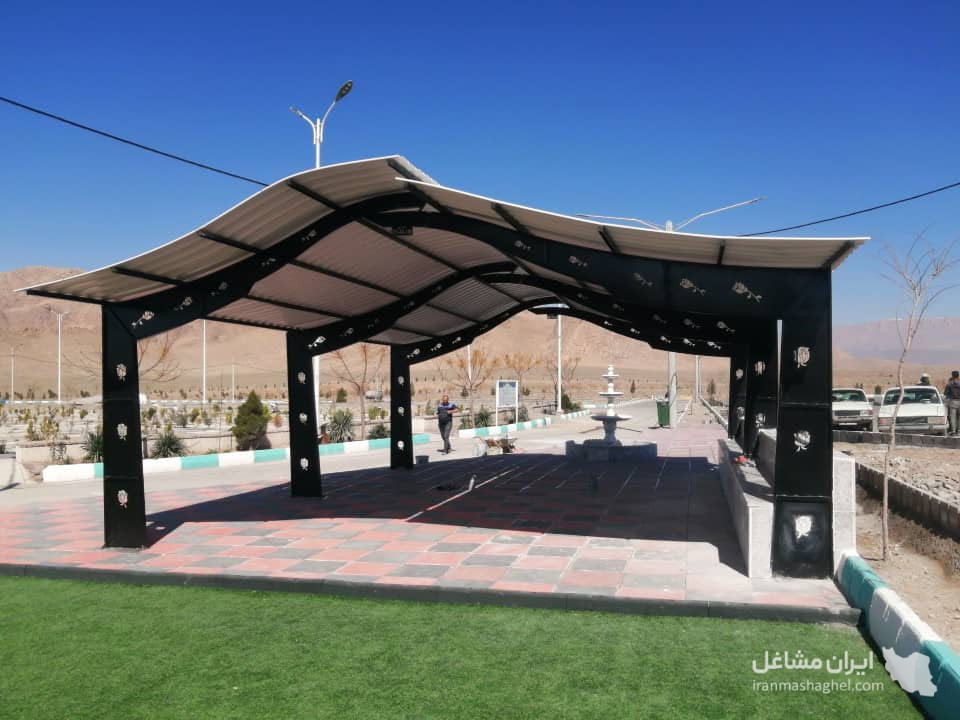 طراحی و اجرای سایبان بدون پایه مزاحم معاونی در مشهد