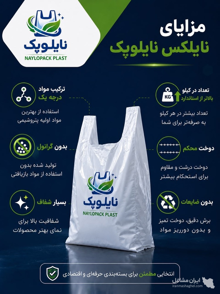 تولید فروش نایلکس و نایلون نایلوپک بمدیریت آقای سرحدی در شرق تهران