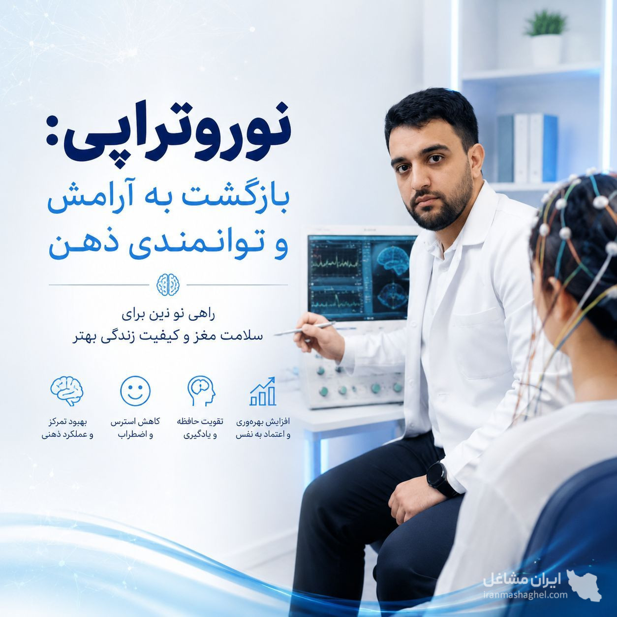 خدمات نوروفیدبک و نقشه مغزی به مدیریت رضا امانی در بجنورد