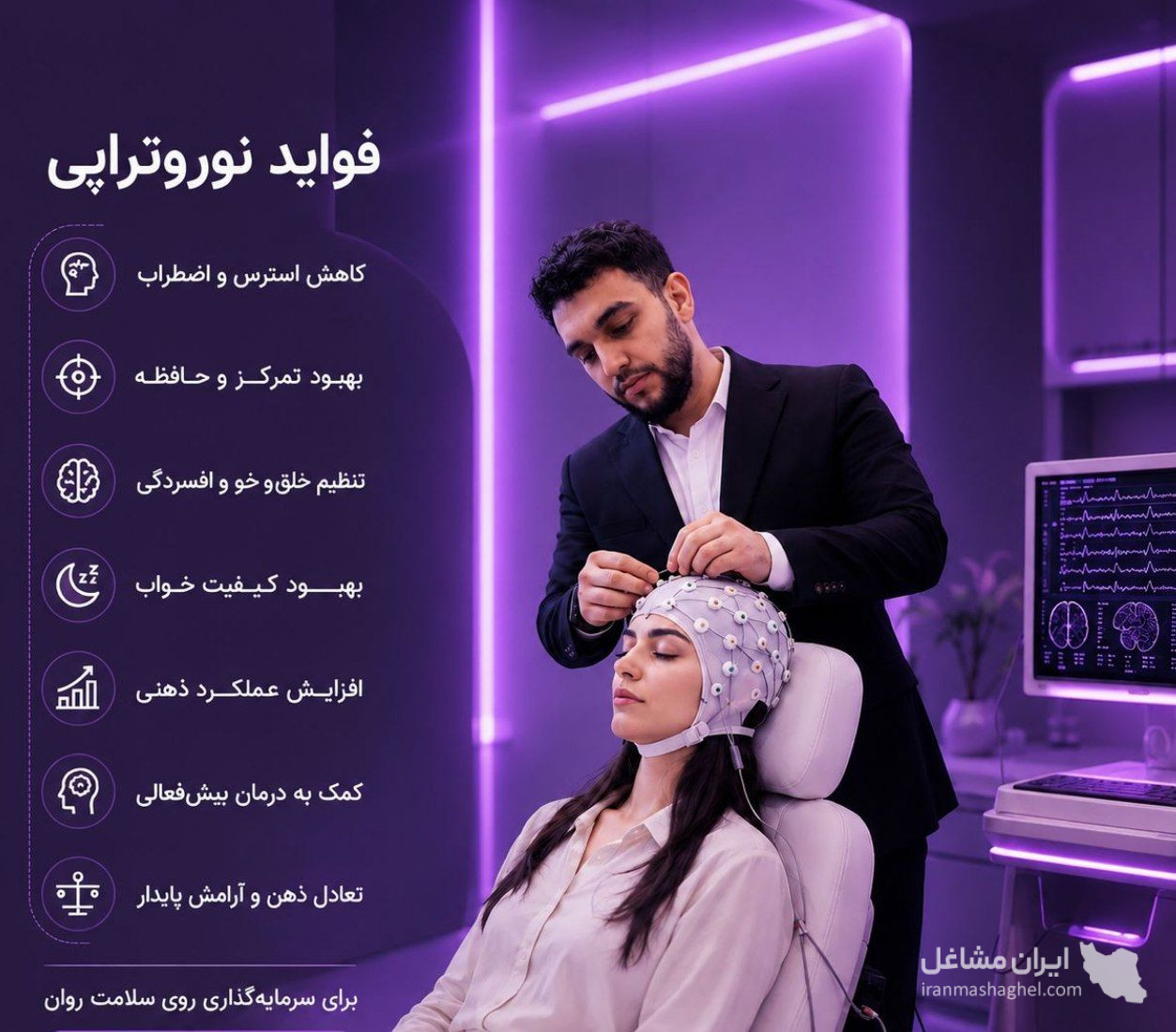 خدمات نوروفیدبک و نقشه مغزی به مدیریت رضا امانی در بجنورد