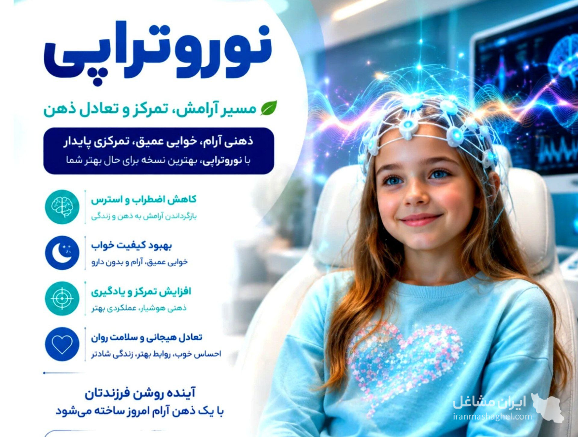 خدمات نوروفیدبک و نقشه مغزی به مدیریت رضا امانی در بجنورد