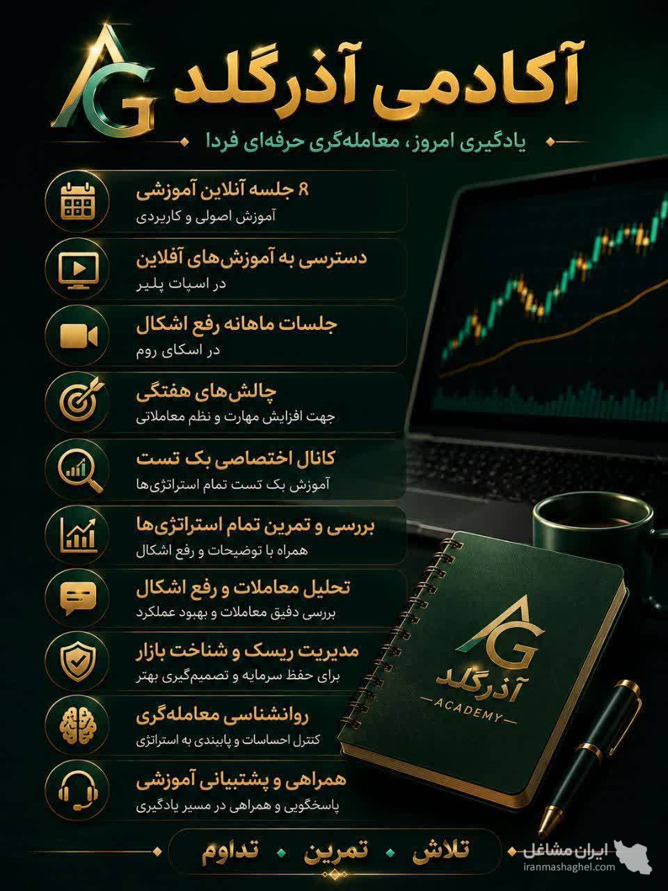 آموزش آنلاین طلای آب شده آذرگلد در مشهد