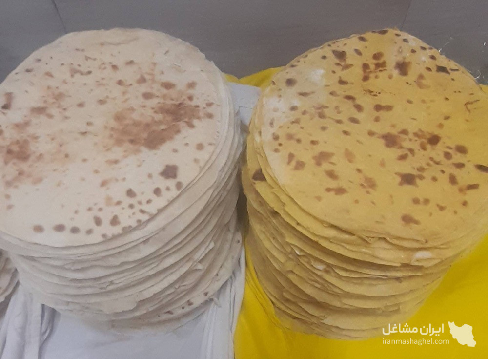 تولید نان های محلی کشتا برنجی و گندمین فرهاد در کوچصفهان