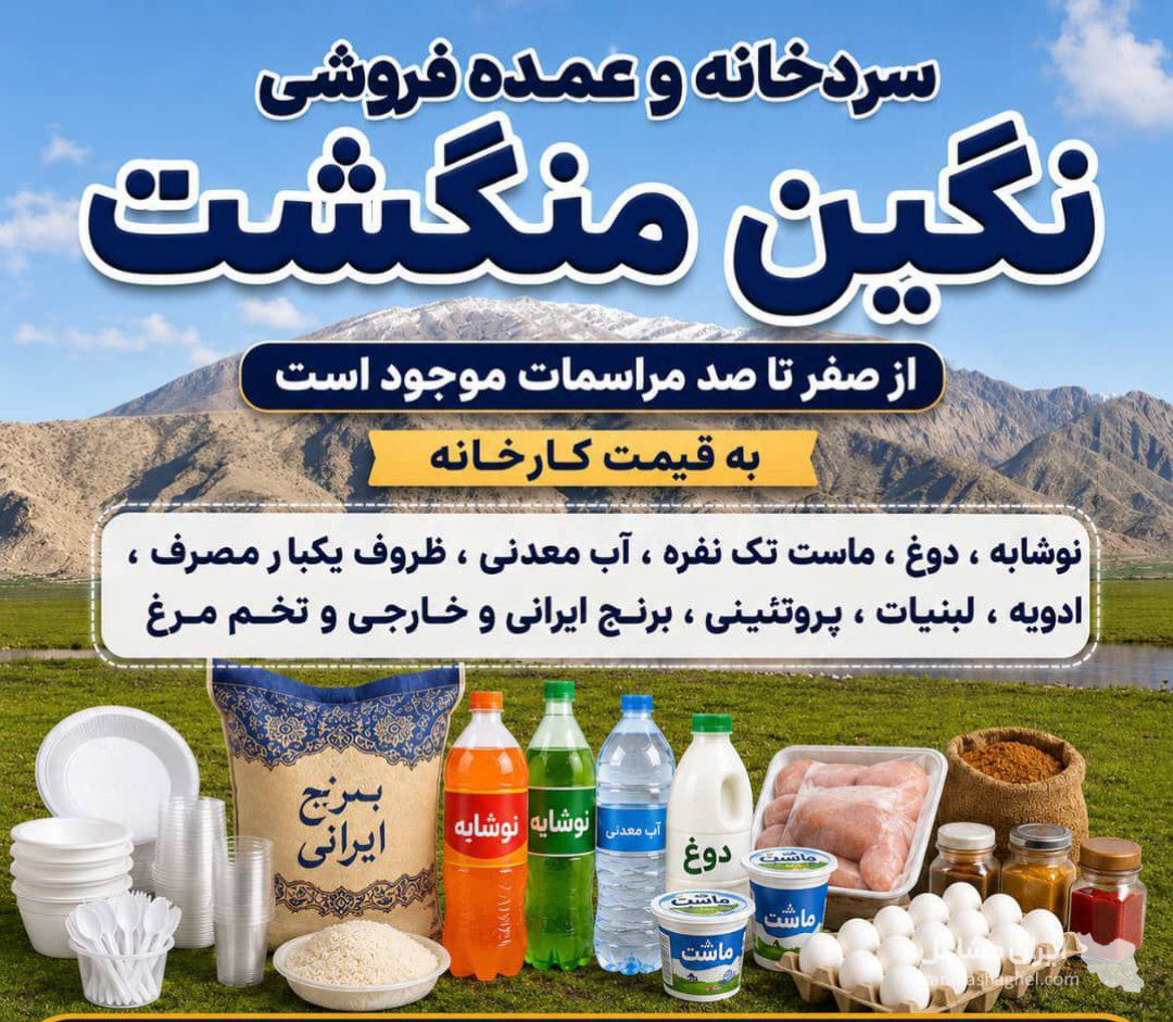 عمده فروشی مواد غذایی نگین منگشت نظری در ایذه