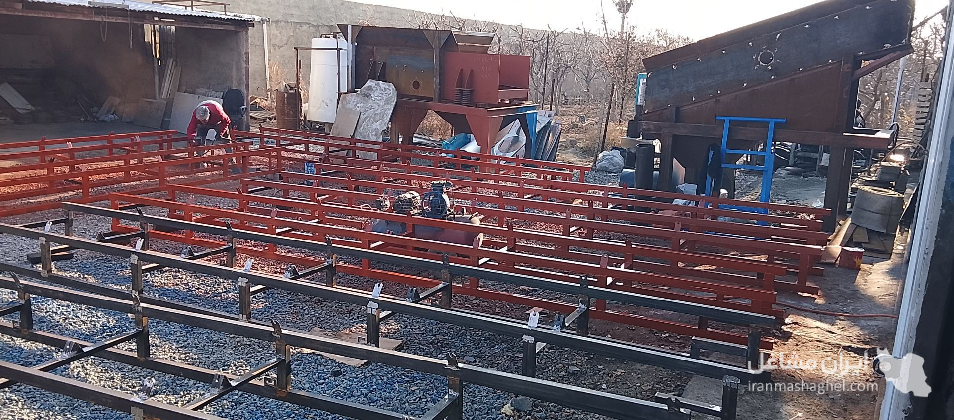 ساخت تاسیسات شن و ماسه بچینگ گستر سنگ شکن تهران در رباط کریم